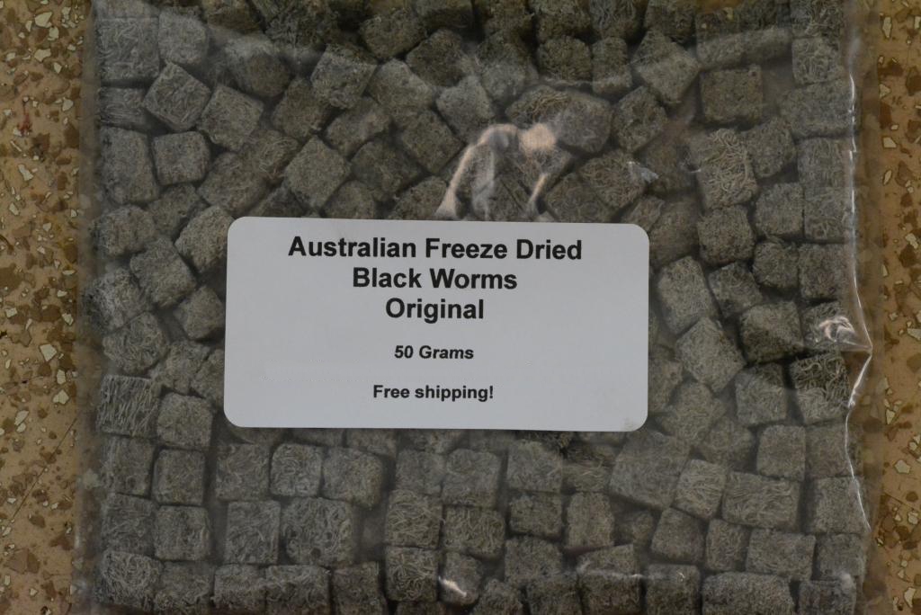 freeze dried australian black worms, original recipe, cubed
